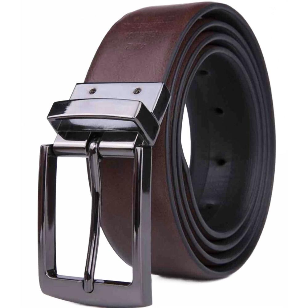 NEW SELINI NEW YORK men's tony reversible belt in black brown